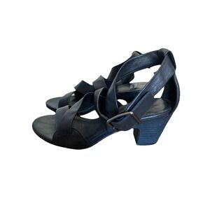 Eileen Fisher Womens 6‎ Adjustable Strappy Heels Leather Buttery Soft Old Money